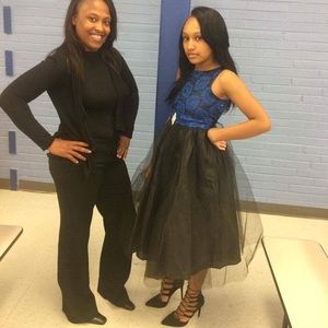 Blue and black dress my babygirl is wearing